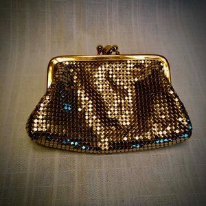 Whiting & Davis Vintage Gold Coin Purse